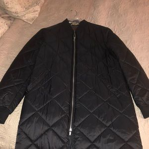 ZARA  quilted bomber jacket black men’s large
